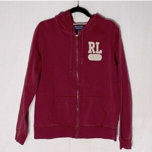 Vintage Y2K Polo Jeans Company Red Zip Hoodie XL